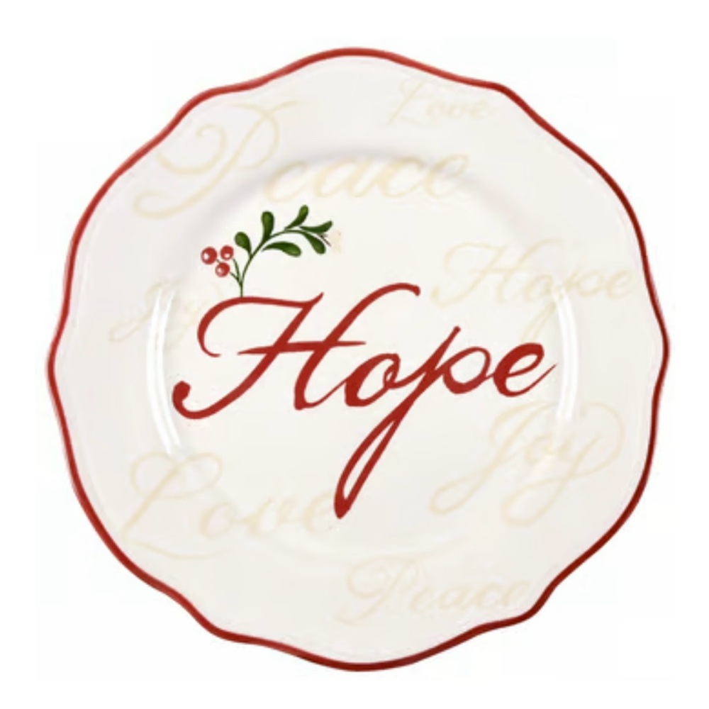 NWT Better Homes Gardens Winter Hope Salad Dessert Plate